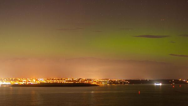 Vivid light show over Cork harbour as Northern Lights visible across Ireland